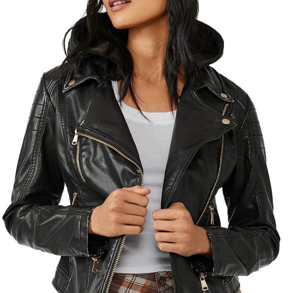 Free People Harriet Vegan hooded jacket